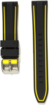 Unisex silikonový černo-žlutý řemínek k hodinkám Prim RJ.15326.2220.9010.A.S.L.B