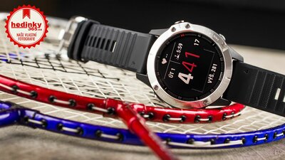 Garmin Fenix 6 Glass, Silver/Black Band