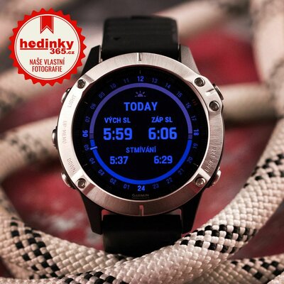 Garmin Fenix 6 Glass, Silver/Black Band