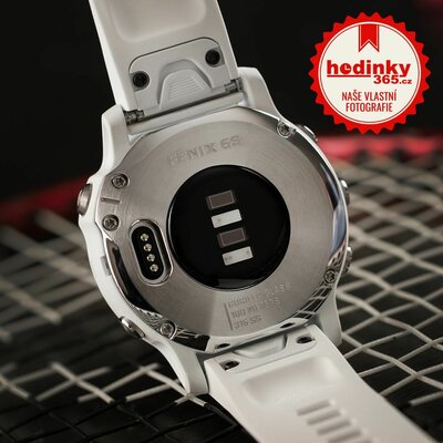 Garmin Fenix 6S Glass, Silver/White Band