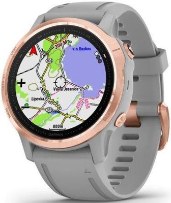 Garmin Fenix 6S PRO Sapphire, RoseGold/Gray Band (MAP/Music) (rozbalené)