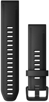Garmin Řemínek pro fenix6S - QuickFit 20, silikonový, černý, černá přezka