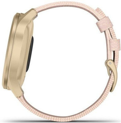 Garmin Vívomove 3 Style, Light Gold / Pink Nylon Band