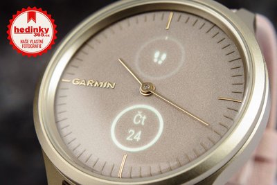Garmin Vívomove 3 Style, Light Gold / Pink Nylon Band