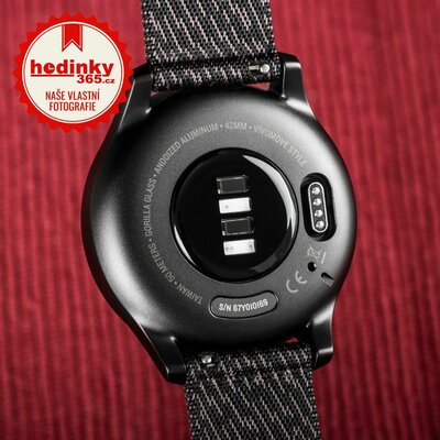 Garmin Vívomove 3 Style, Slate / Black Nylon Band