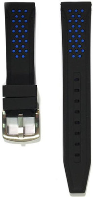 Unisex silikonový černo-modrý řemínek k hodinkám Prim RJ.15327.2220.9030.A.S.L.B