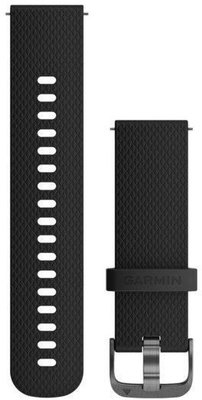Silikonový řemínek Garmin 18 mm, Black, Quick Release, + prodloužená část, 010-12932-01
