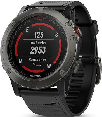 Garmin Fenix 5X Sapphire Gray Optic, Black band