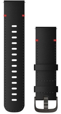 Kožený řemínek Garmin 22mm (pro Venu, Forerunner 255, Vívoactive 4 aj.), černý, Quick Release, 010-12932-25