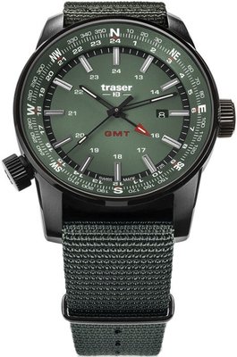 Traser P68 Pathfinder GMT Green s textilním náramkem 109035
