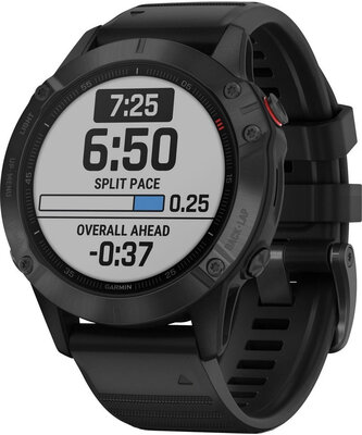 Garmin Fenix 6 PRO Glass, Black/Black Band (MAP/Music)