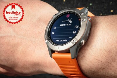 Garmin Fenix 6 PRO Sapphire, Titanium/Orange Band (MAP/Music)