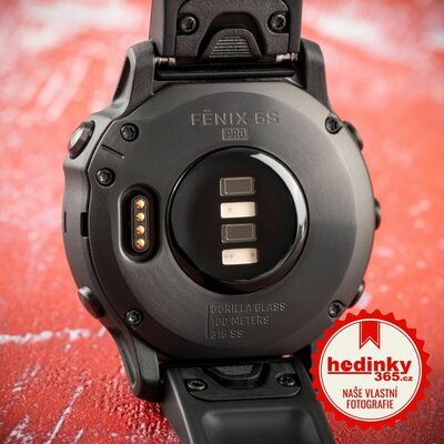 Garmin Fenix 6S PRO Glass, Black/Black Band (MAP/Music)