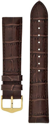 Kožený řemínek Hirsch Duke M 01028110-1, hnědý, délka M, Quick Release