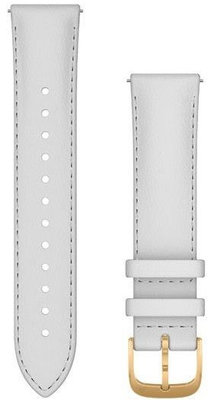 Kožený řemínek Garmin 20mm (Venu, Venu Sq, Venu 2 plus aj.), bílý V2, Quick Release