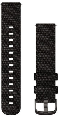 Řemínek Garmin Quick Release 20mm, nylonový, černý, černá přezka (Venu, Venu Sq, Venu 2 plus aj.)