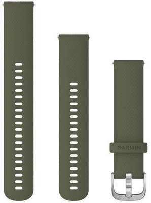 Silikonový řemínek Garmin 20mm, Moss, Quick Release, + prodloužená část, 010-12924-11