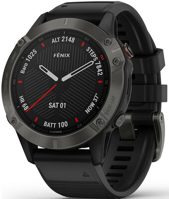 Garmin Fenix 6 PRO Sapphire, Gray/Black Band (MAP/Music)