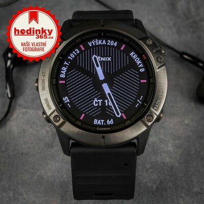 Garmin Fenix 6X PRO Sapphire, GrayDLC/Black Band (MAP/Music)