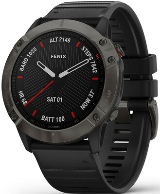 Garmin Fenix 6X PRO Sapphire, GrayDLC/Black Band (MAP/Music)