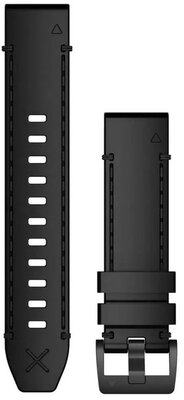 Kožený řemínek Garmin 22mm, Black, QuickFit, 010-12738-19