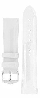 Kožený řemínek Hirsch Diva M 01536100-2, bílý, teletina, délka M, Quick Release