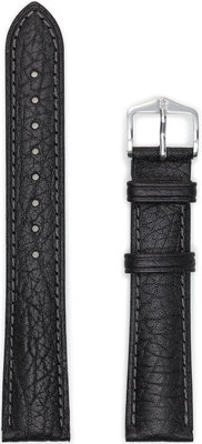 Kožený řemínek Hirsch Camelgrain L 01009050-2, černý, teletina, délka L, Quick Release