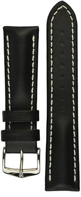 Kožený řemínek Hirsch Heavy Calf L 01475050-2, černý, teletina, délka L, Quick Release