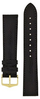 Kožený řemínek Hirsch Rainbow L 12322650-1, černý, teletina, délka L, Quick Release