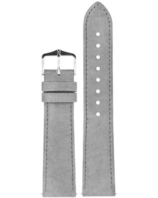 Kožený řemínek Hirsch Osiris L 03433030-2, šedý, teletina, délka L, Quick Release