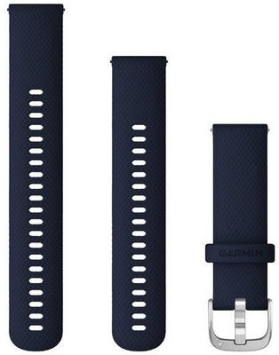 Silikonový řemínek Garmin 22mm (Venu, Forerunner 255, Vívoactive 4 aj.), modrý, Quick Release + prodloužená část