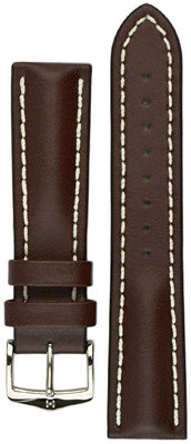 Kožený řemínek Hirsch Heavy Calf L 01475010-2, hnědý, teletina, délka L, Quick Release