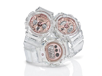 Casio G-Shock Original GMA-S110SR-7AER S Series Transparent x Pink Gold Collection