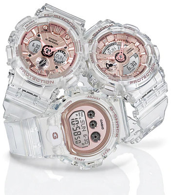 Casio G-Shock Original GMA-S120SR-7AER S Series Transparent x Pink Gold Collection