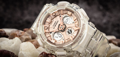Casio G-Shock Original GMA-S120SR-7AER S Series Transparent x Pink Gold Collection