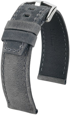 Kožený řemínek Hirsch Tritone L 08564030-2, šedý, antilopí kůže, prodloužená délka