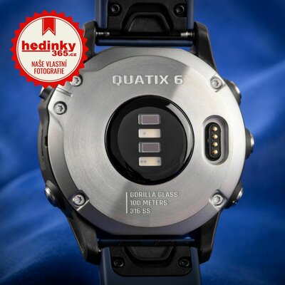 Garmin Quatix 6 PRO Glass Silver/Blue Band
