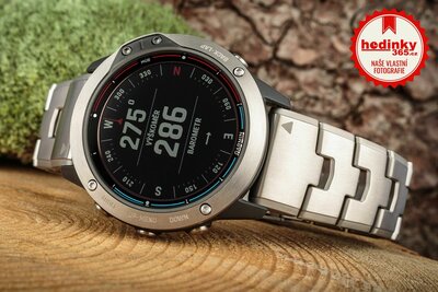 Garmin Quatix 6X PRO Solar Titanium/Titanium Band (+ náhradní řemínek)
