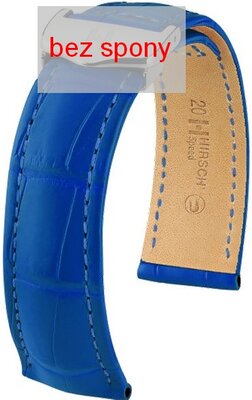 Kožený řemínek Hirsch Speed 07407485-2, modrý, aligátoří kůže