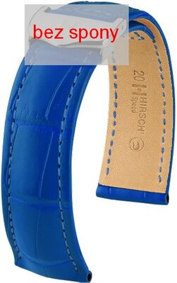 Kožený řemínek Hirsch Speed 07507485-2, modrý, aligátoří kůže