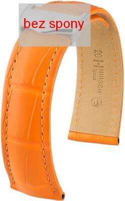 Kožený řemínek Hirsch Speed 07407476-2, oranžový, aligátoří kůže