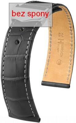 Kožený řemínek Hirsch Voyager 07107439-2, šedý, aligátoří kůže