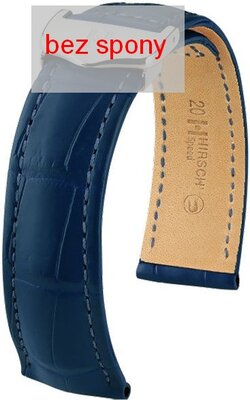 Tmavě modrý kožený řemínek Hirsch Speed 07507489-2 (Aligátoří kůže) Hirsch Selection
