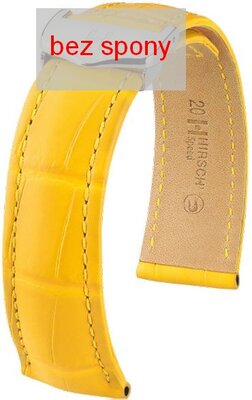 Žlutý kožený řemínek Hirsch Speed 07507472-2 (Aligátoří kůže) Hirsch Selection