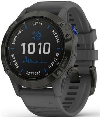 Garmin Fenix 6 PRO Solar, Black/Slate Band (MAP/Music)