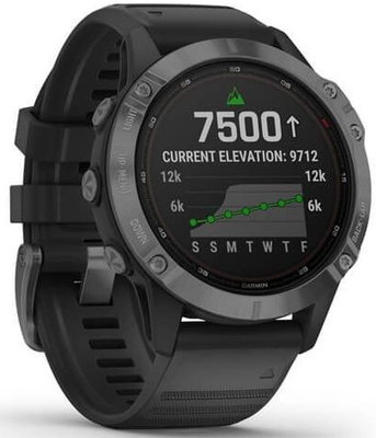 Garmin Fenix 6 PRO Solar, Gray/Black Band (MAP/Music)