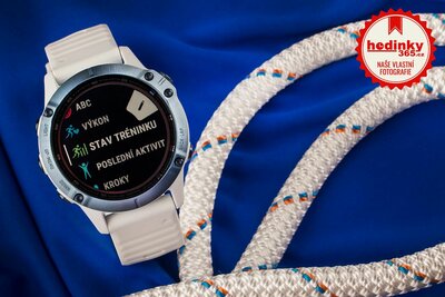 Garmin Fenix 6 PRO Solar, Titanium Blue/White Band