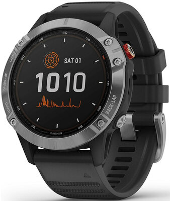 Garmin Fenix 6 Solar, Silver/Black Band (rozbalené)