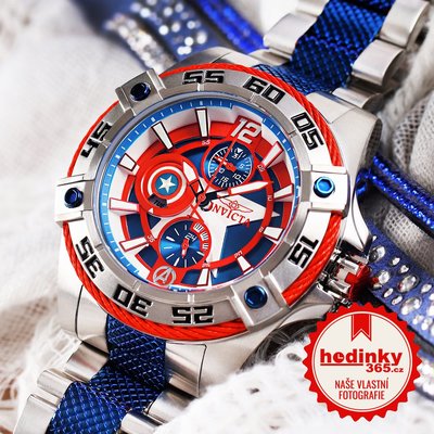 Invicta Marvel Quartz 44mm 27018 Captain America Limited Edition 4000pcs