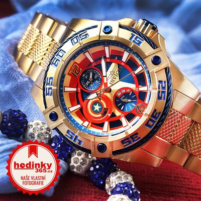 Invicta Marvel Quartz 44mm 27019 Captain America Limited Edition 4000pcs